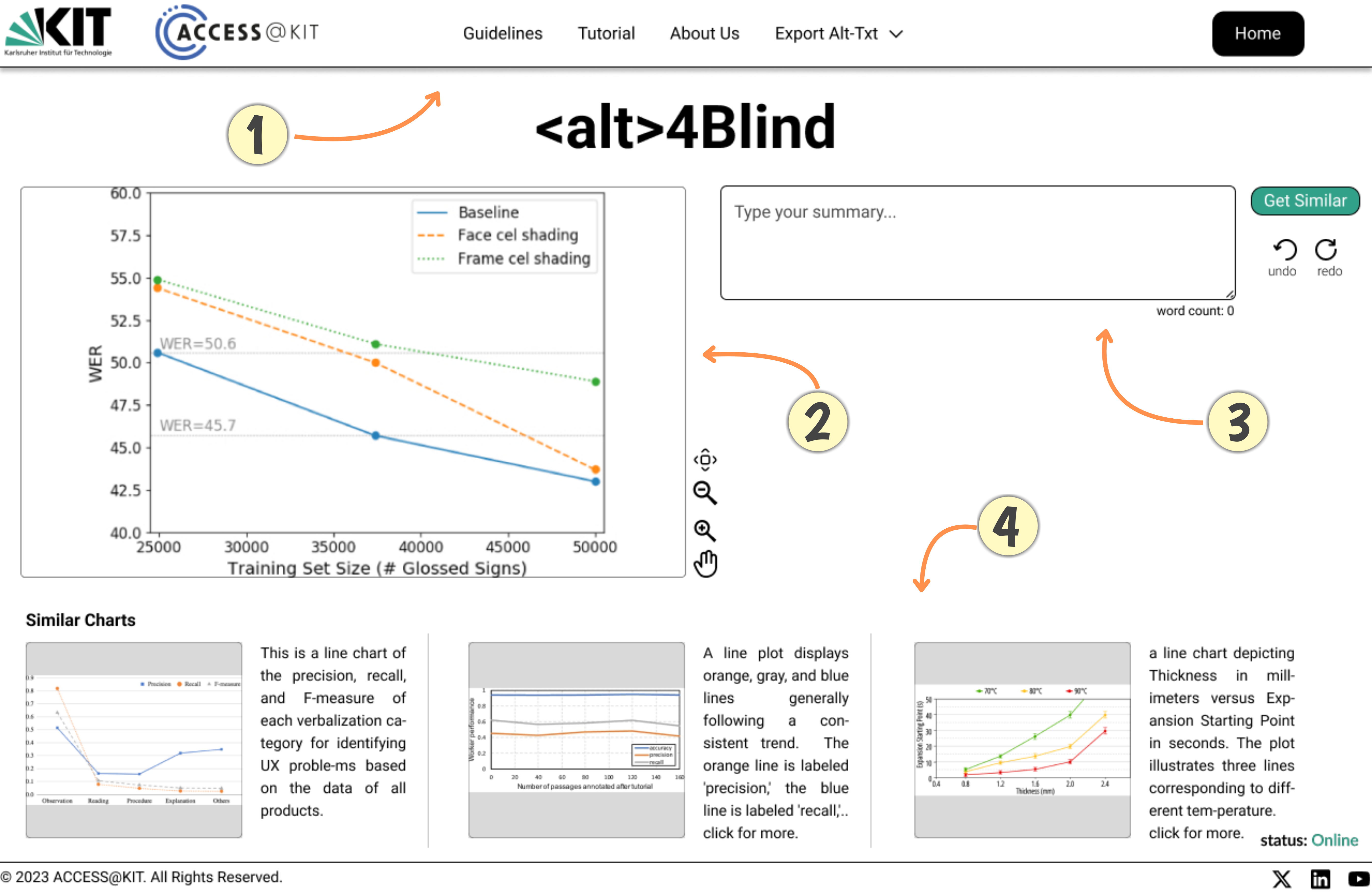 alt4blind user interface